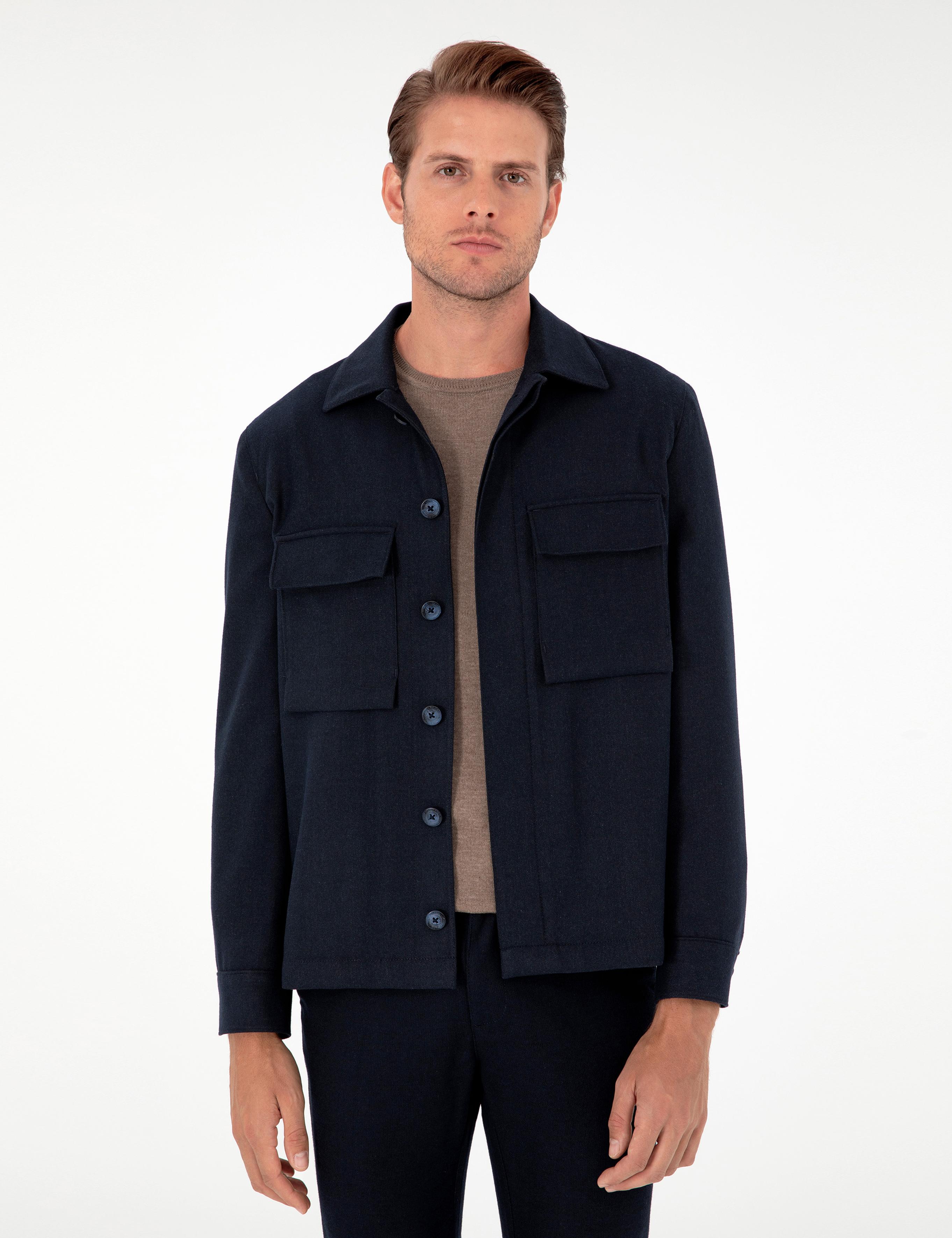 Lacivert Regular Fit Ceket