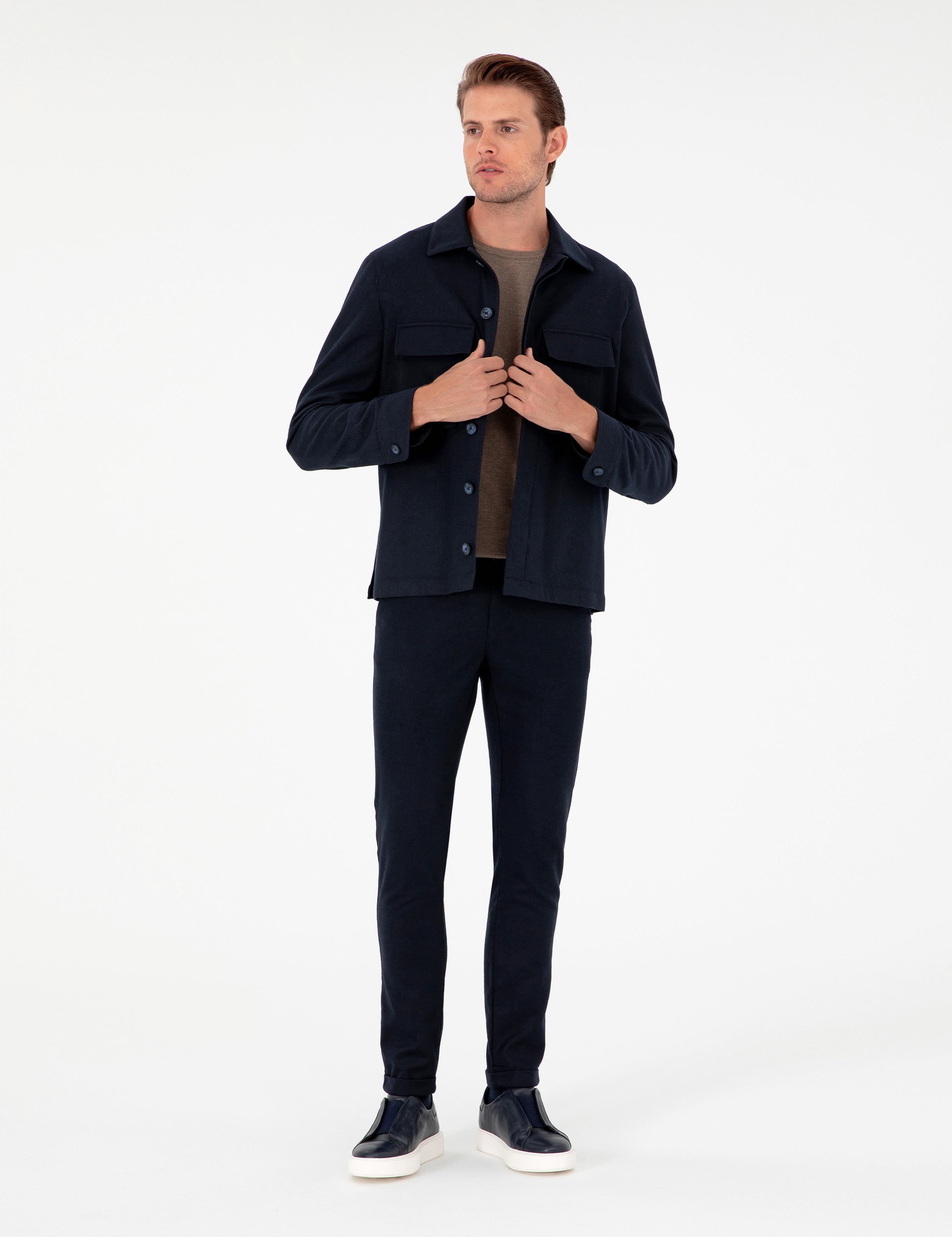 Lacivert Regular Fit Ceket