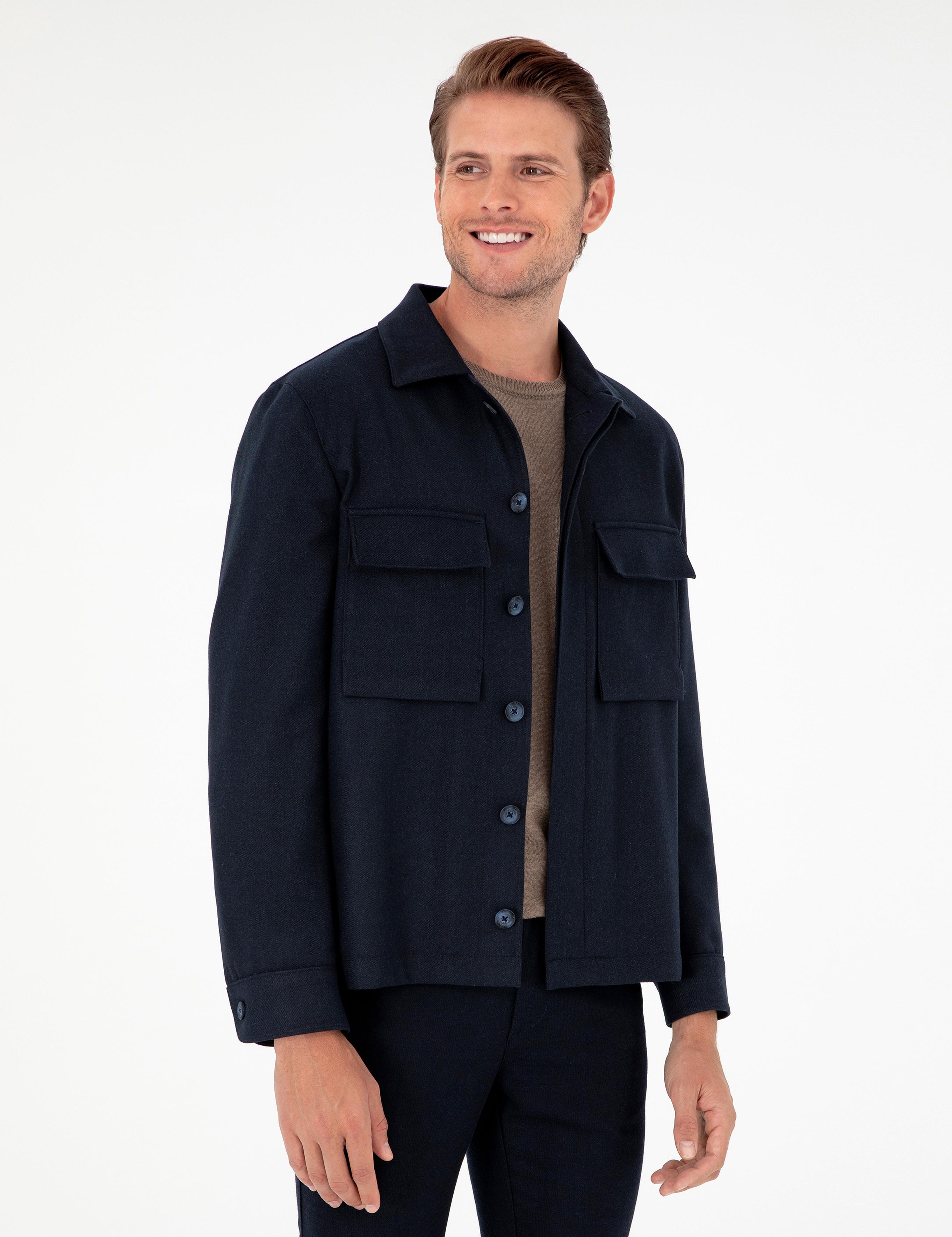 Lacivert Regular Fit Ceket