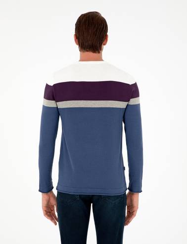 İndigo Slim Fit Bisiklet Yaka Triko Kazak