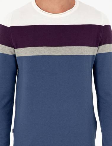 İndigo Slim Fit Bisiklet Yaka Triko Kazak