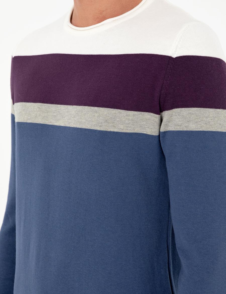 İndigo Slim Fit Bisiklet Yaka Triko Kazak