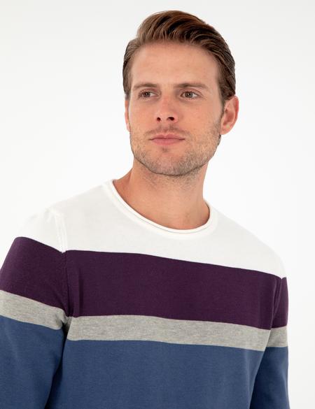 İndigo Slim Fit Bisiklet Yaka Triko Kazak - 50296449001