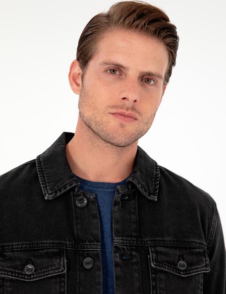 Siyah Slim Fit Jean Ceket - 50292102013