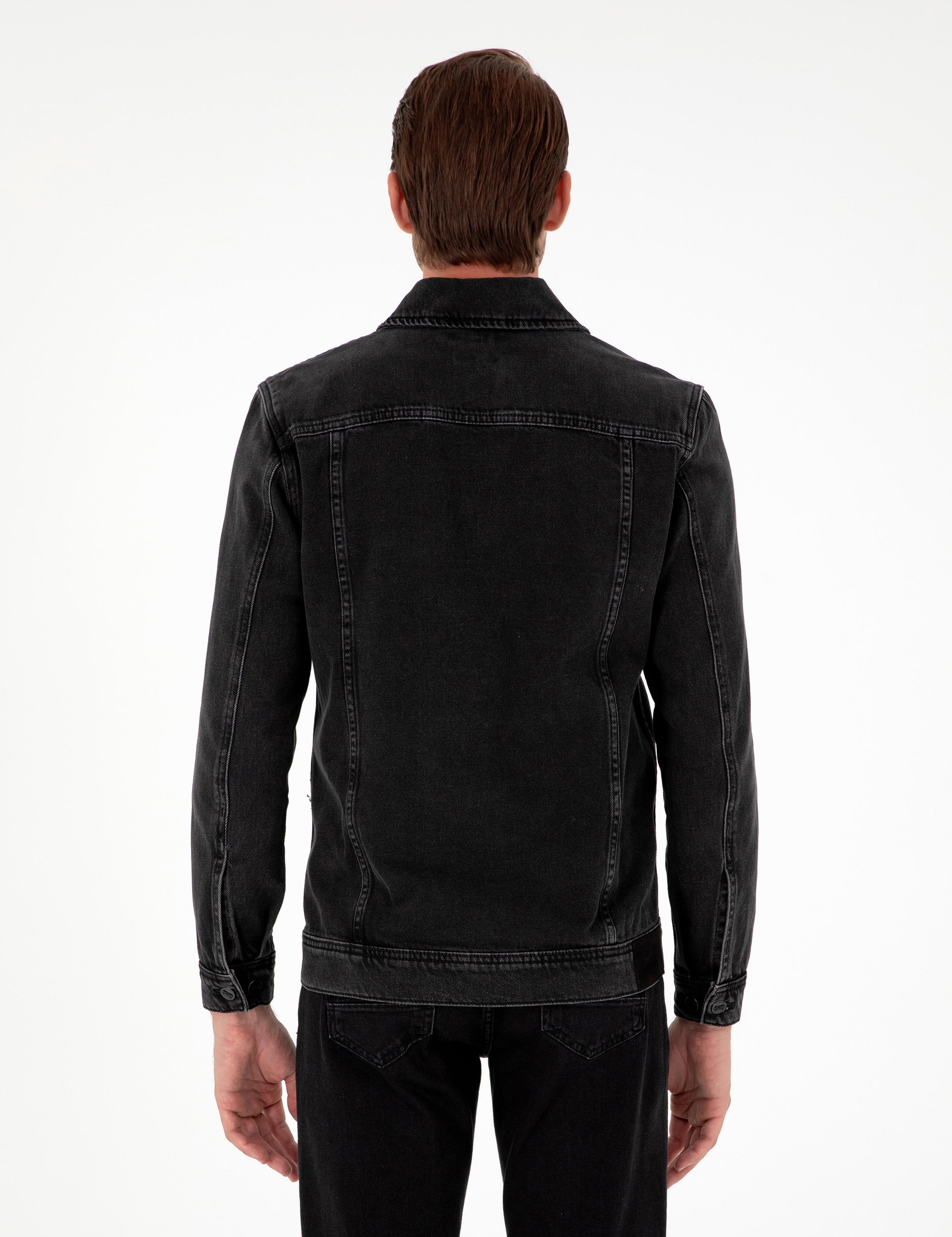 Siyah Slim Fit Jean Ceket
