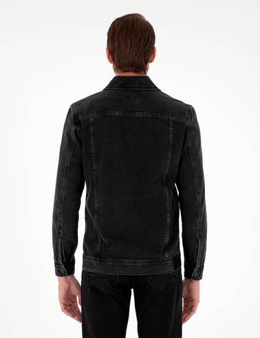 Siyah Slim Fit Jean Ceket