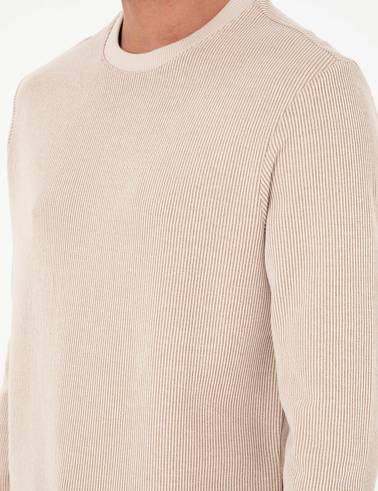 Bej Regular Fit %100 Pamuk Sweatshirt