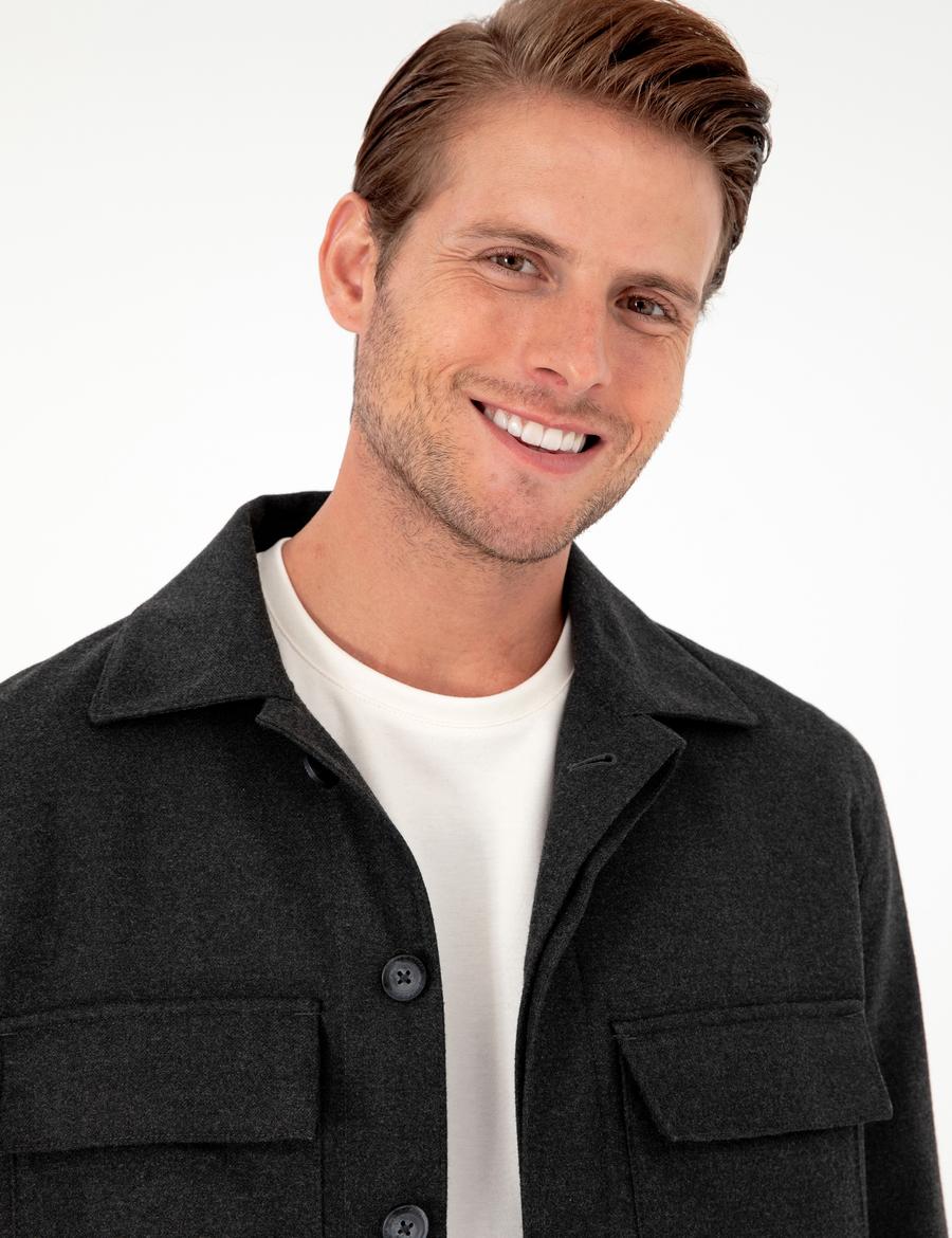 Antrasit Regular Fit Ceket