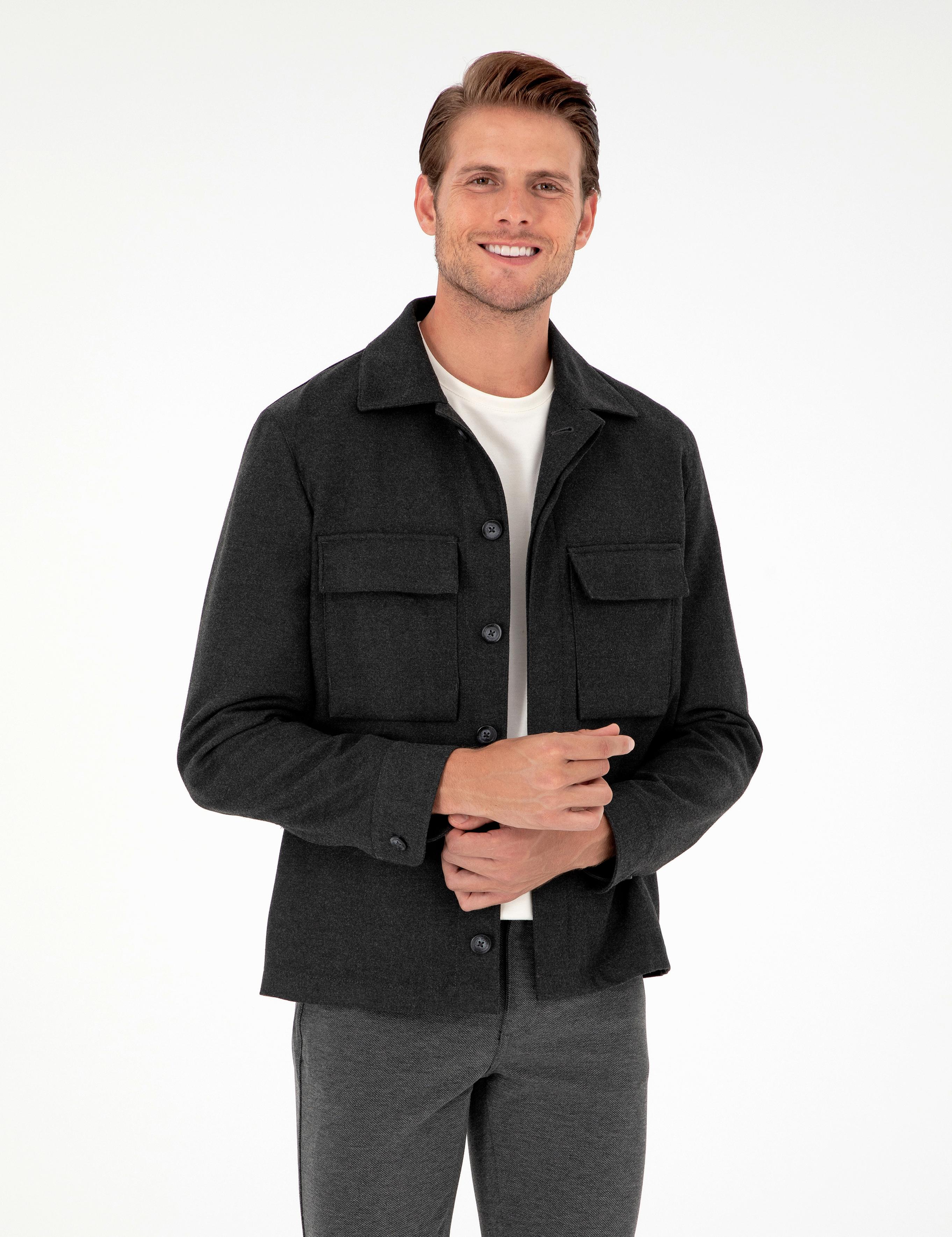 Antrasit Regular Fit Ceket