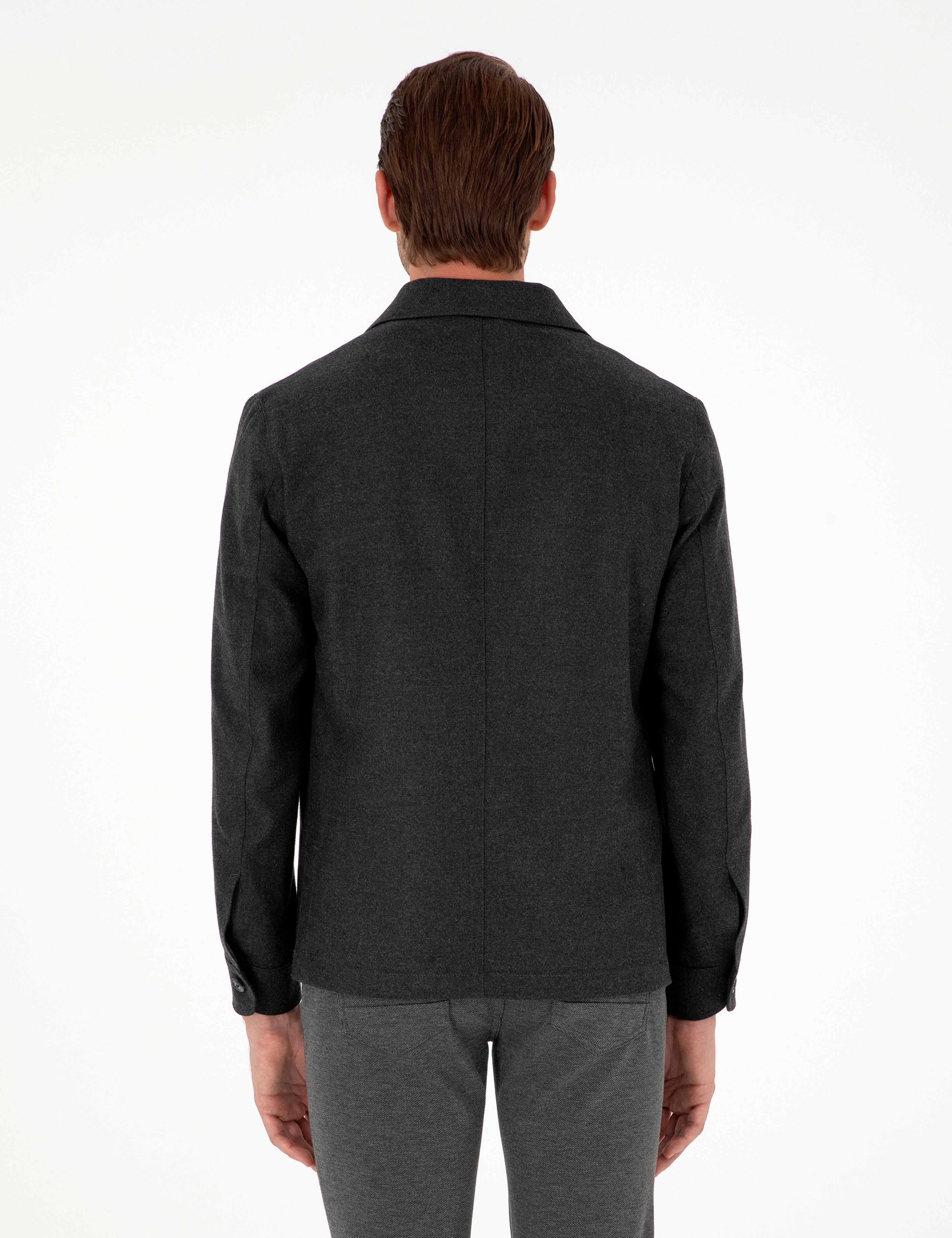 Antrasit Regular Fit Ceket - Image 5