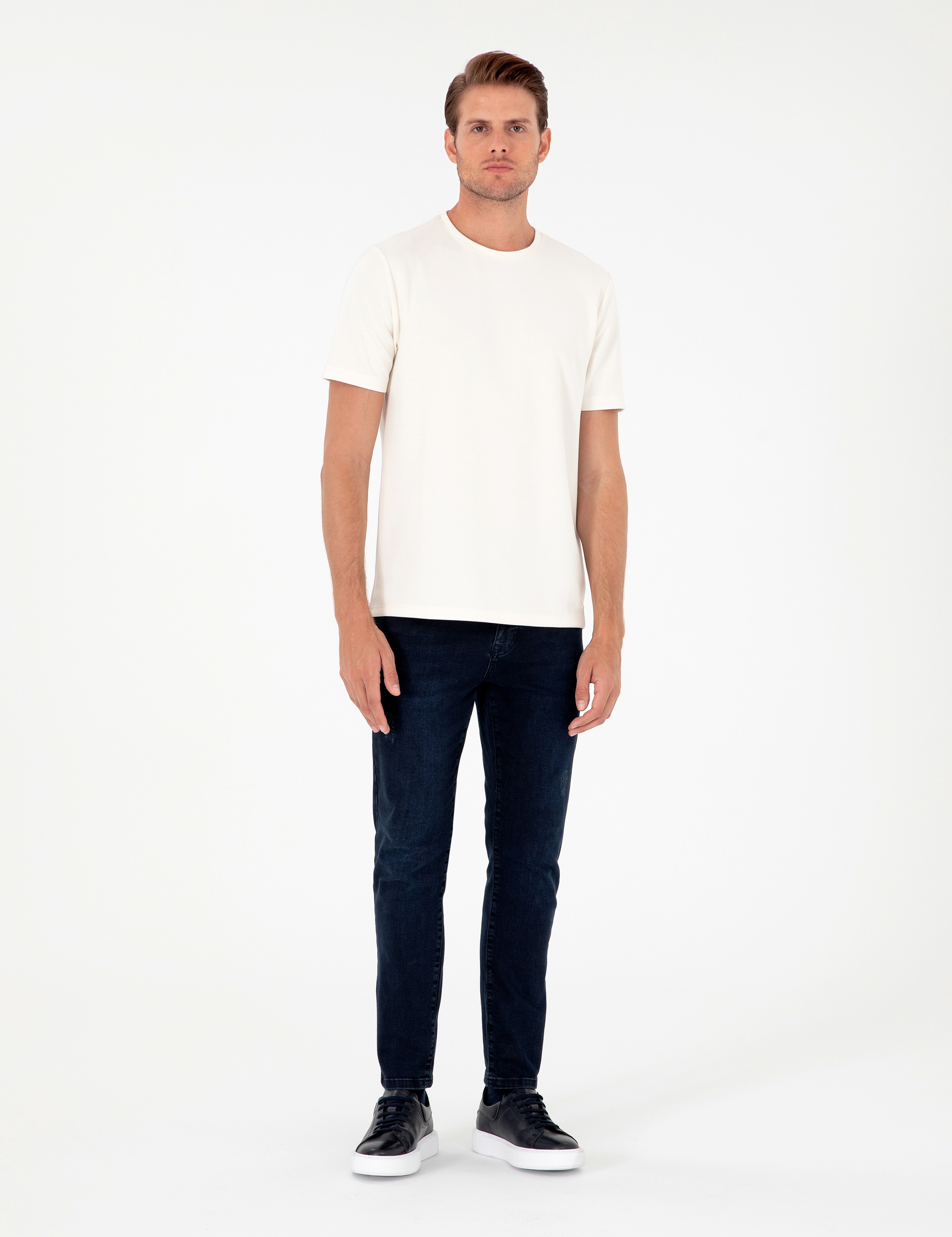 Ekru Regular Fit Tişört - Image 4