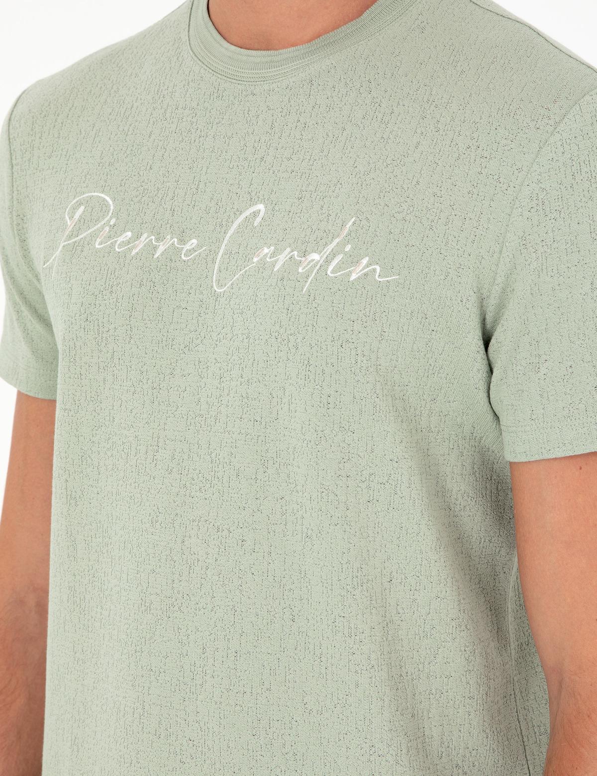 Yeşil Slim Fit Tişört - 50285389013