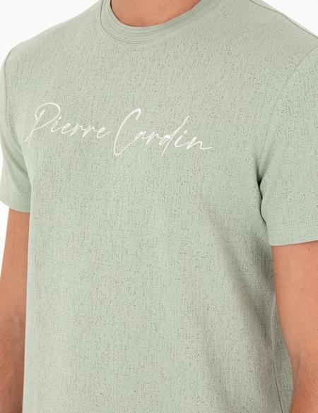 Yeşil Slim Fit Tişört - 50285389013