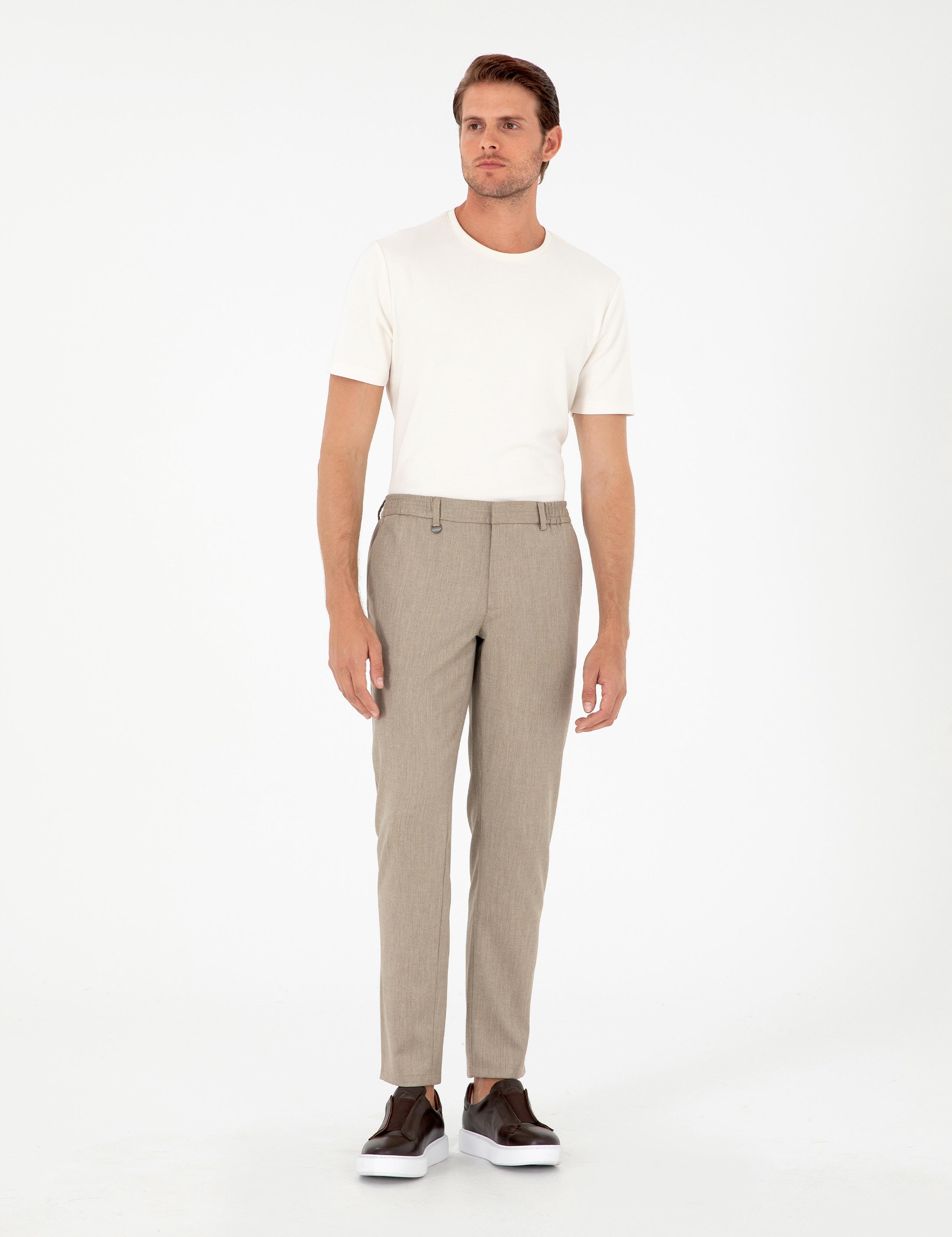 Açık Kahverengi Ex. Slim Fit Kumaş Pantolon