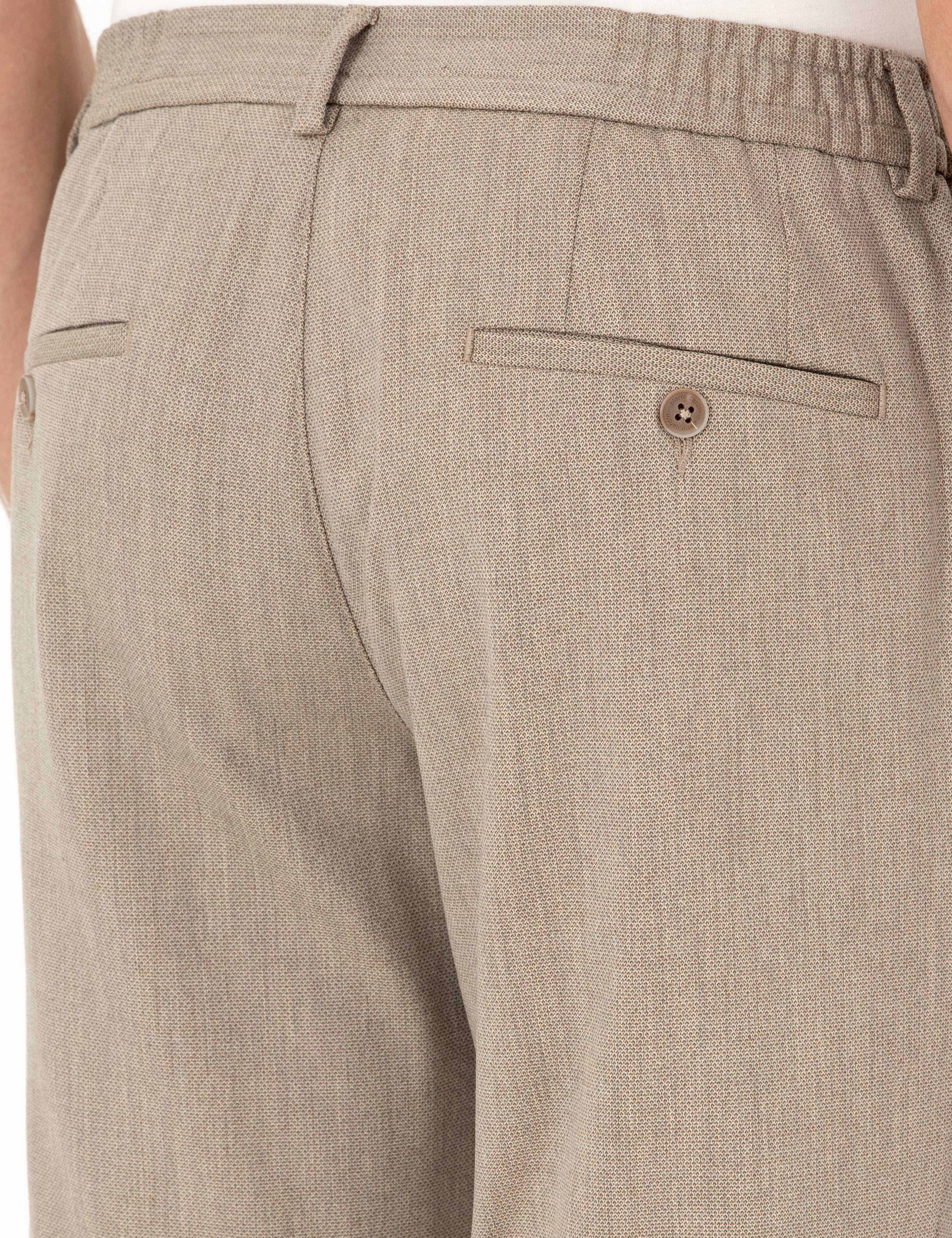 Açık Kahverengi Ex. Slim Fit Kumaş Pantolon - Image 6