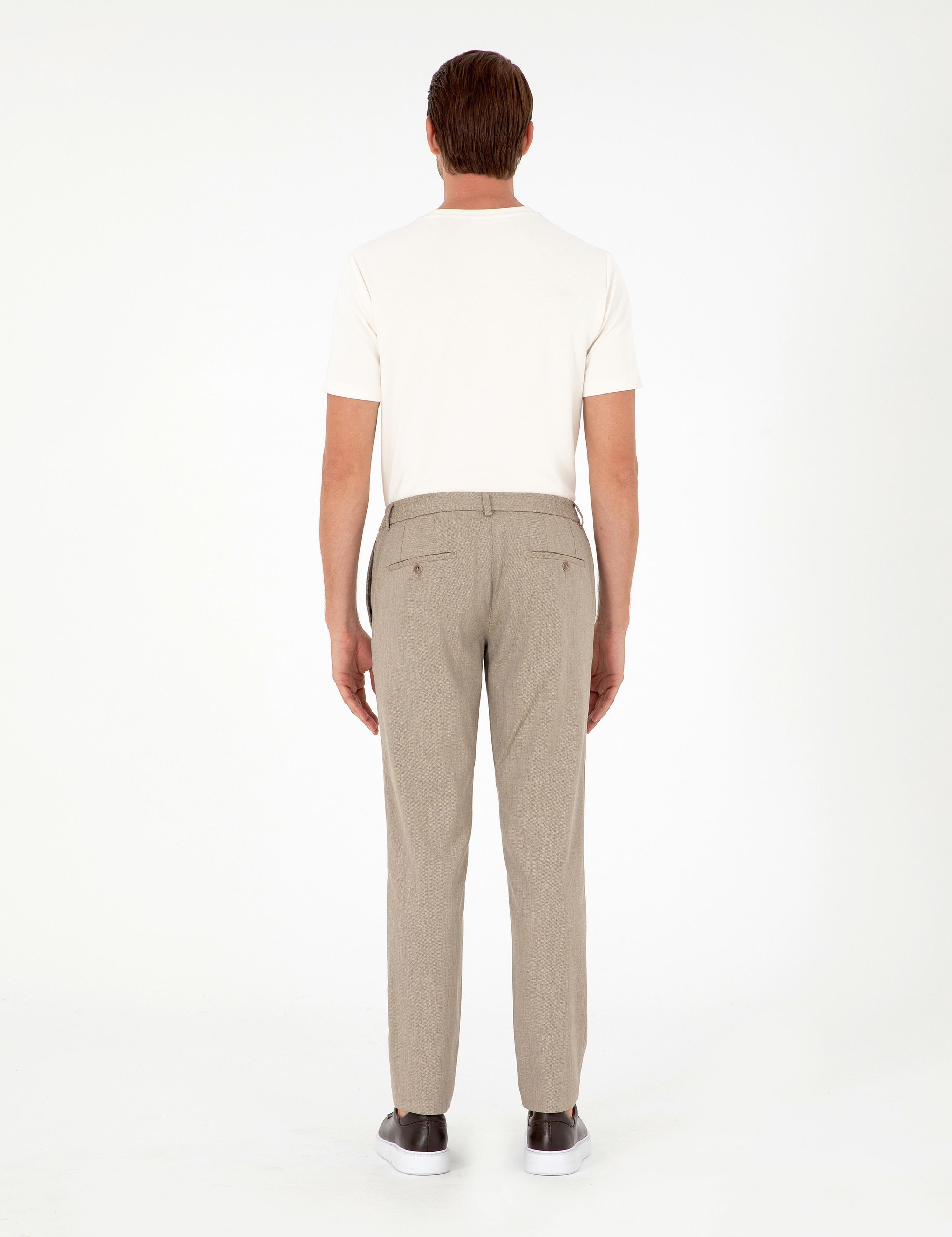 Açık Kahverengi Ex. Slim Fit Kumaş Pantolon