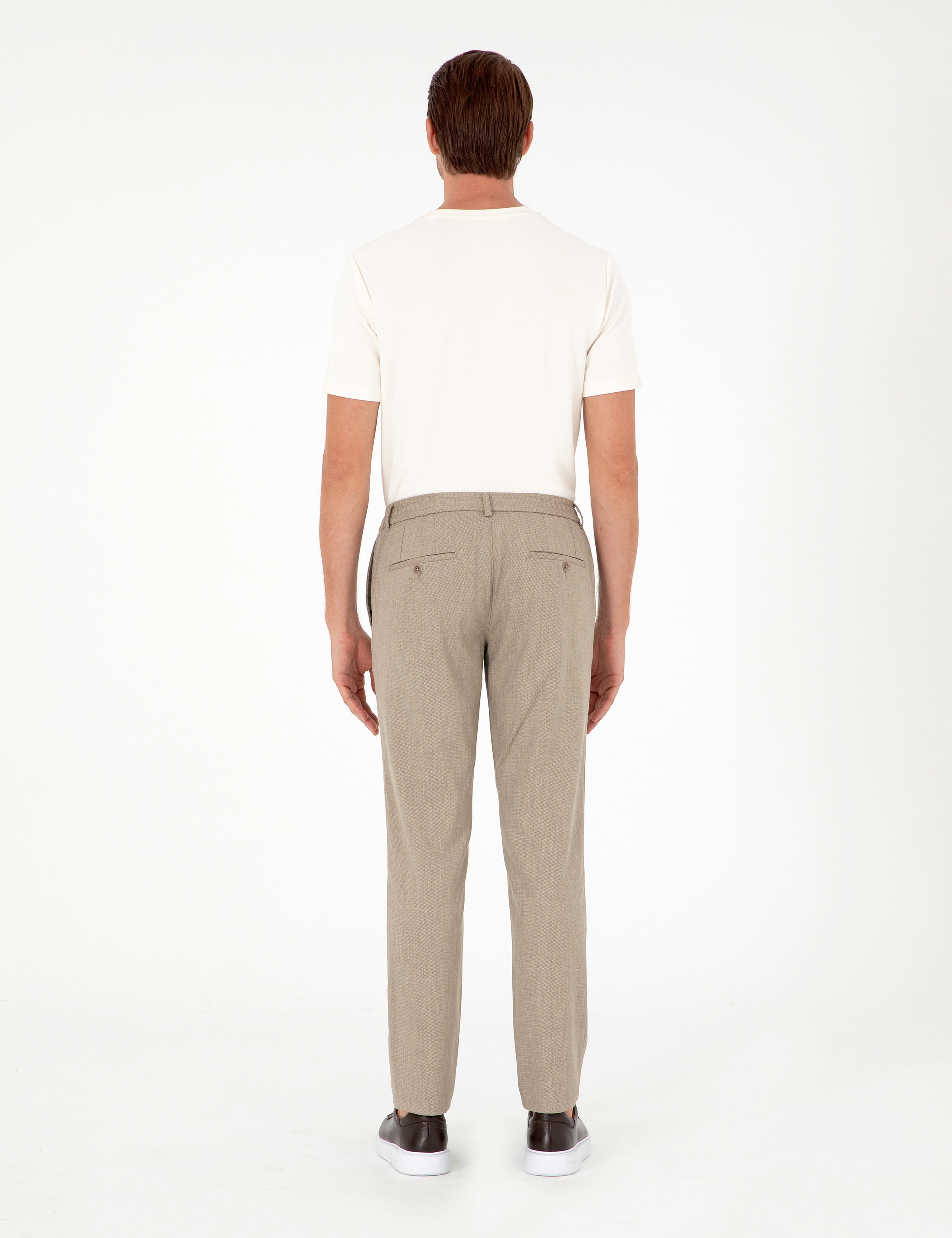Açık Kahverengi Ex. Slim Fit Kumaş Pantolon - Image 4