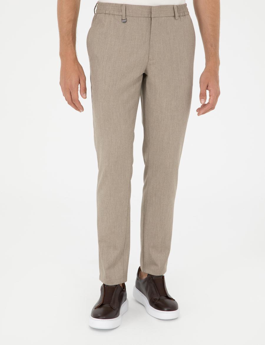 Açık Kahverengi Ex. Slim Fit Kumaş Pantolon