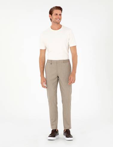 Açık Kahverengi Ex. Slim Fit Kumaş Pantolon