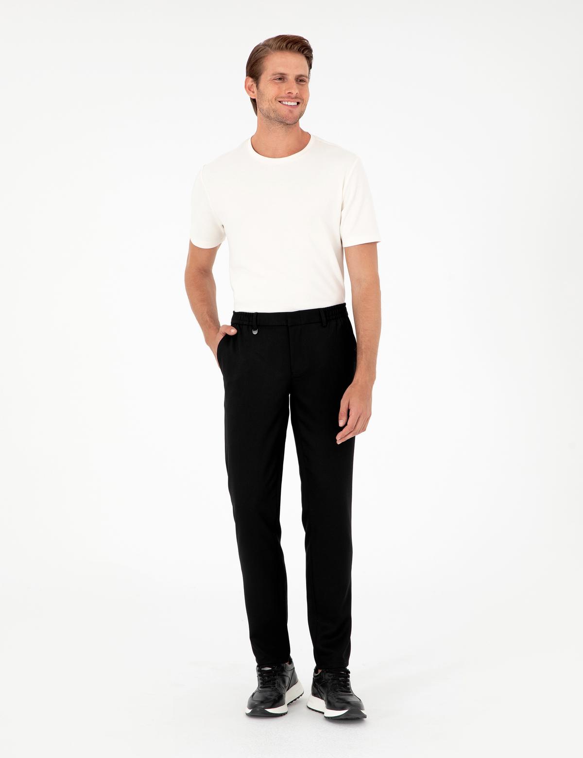 Siyah Ex. Slim Fit Kumaş Pantolon - 50297514018