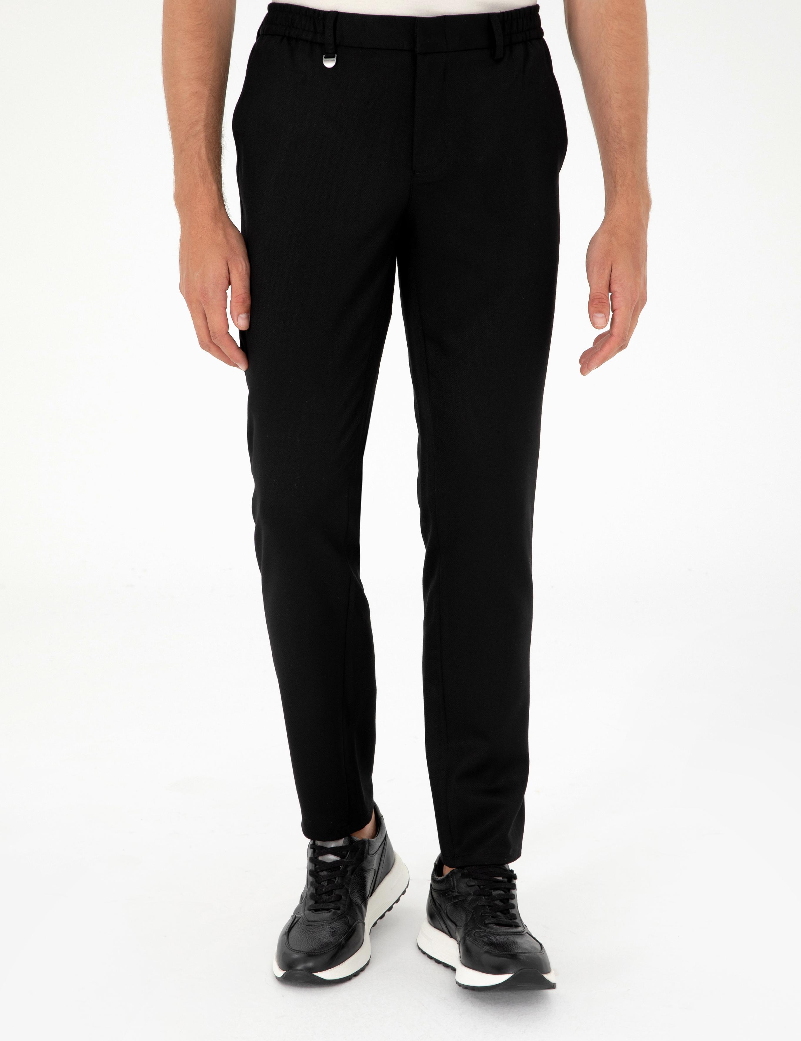Siyah Ex. Slim Fit Kumaş Pantolon