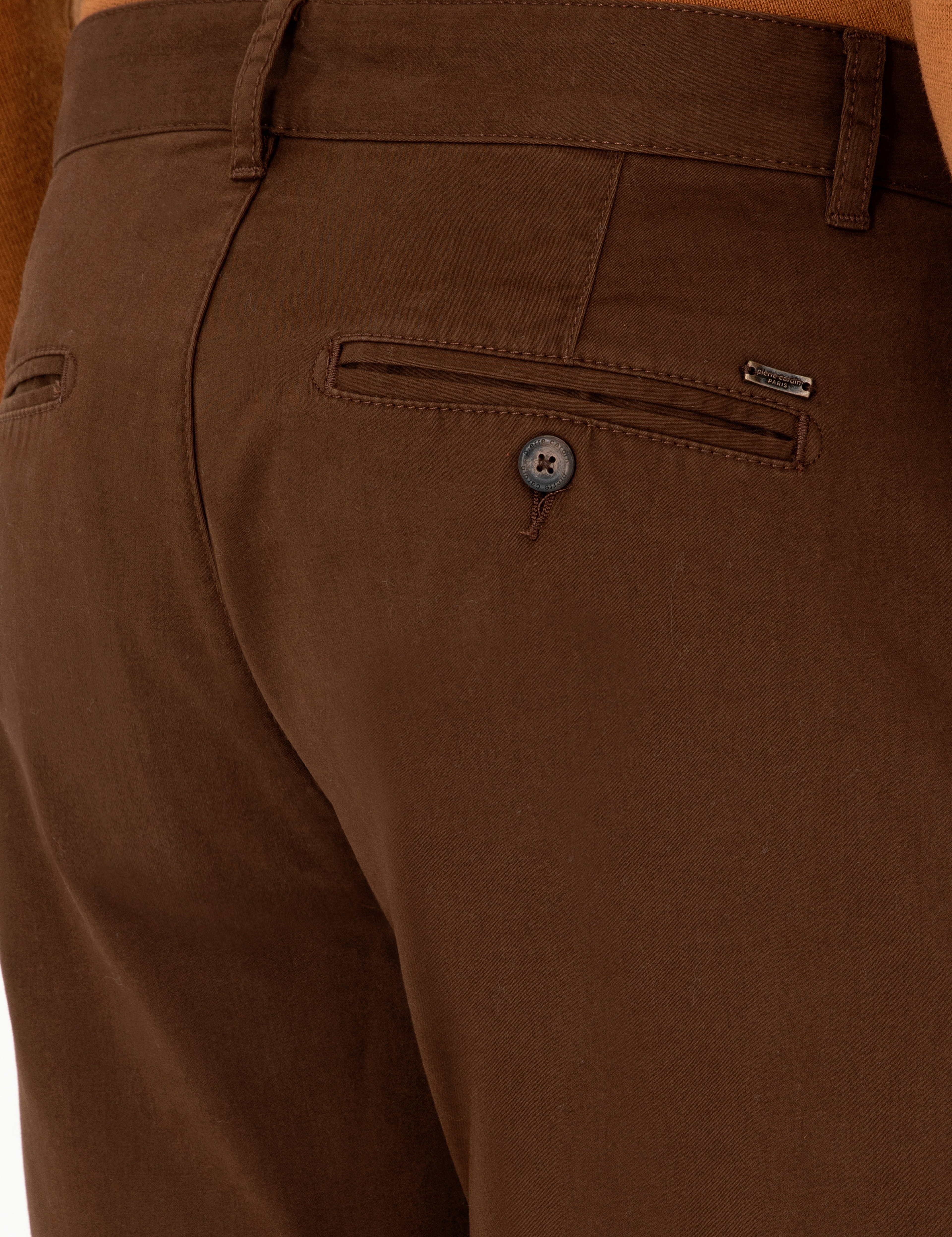 Kahverengi Regular Fit Basic Kanvas Pantolon - Image 6