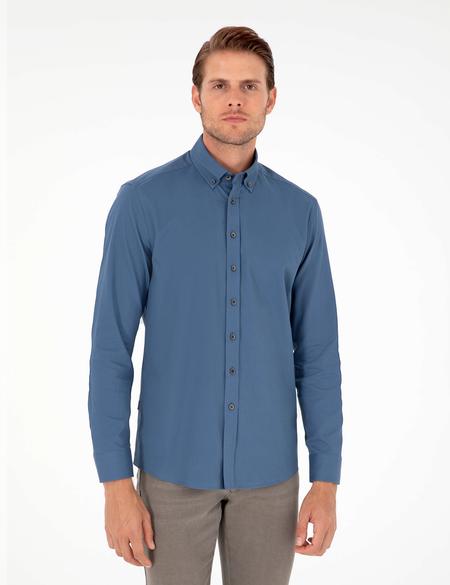 İndigo Regular Fit Uzun Kollu Gömlek - 50292553044