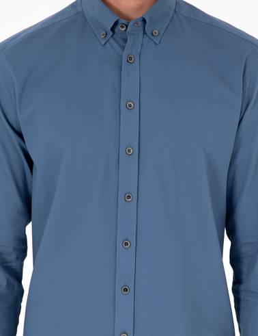 İndigo Regular Fit Uzun Kollu Gömlek