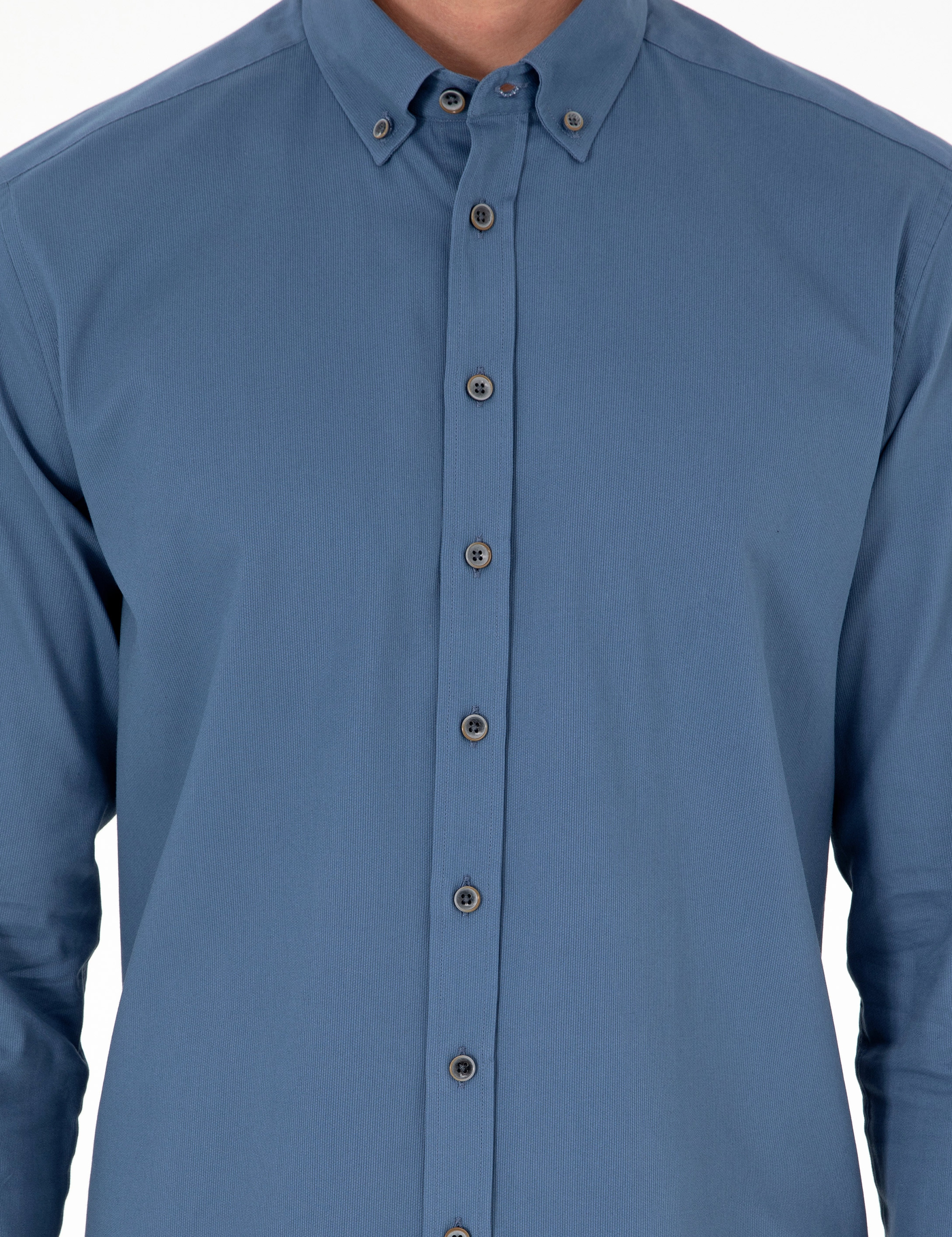 İndigo Regular Fit Uzun Kollu Gömlek - Image 6