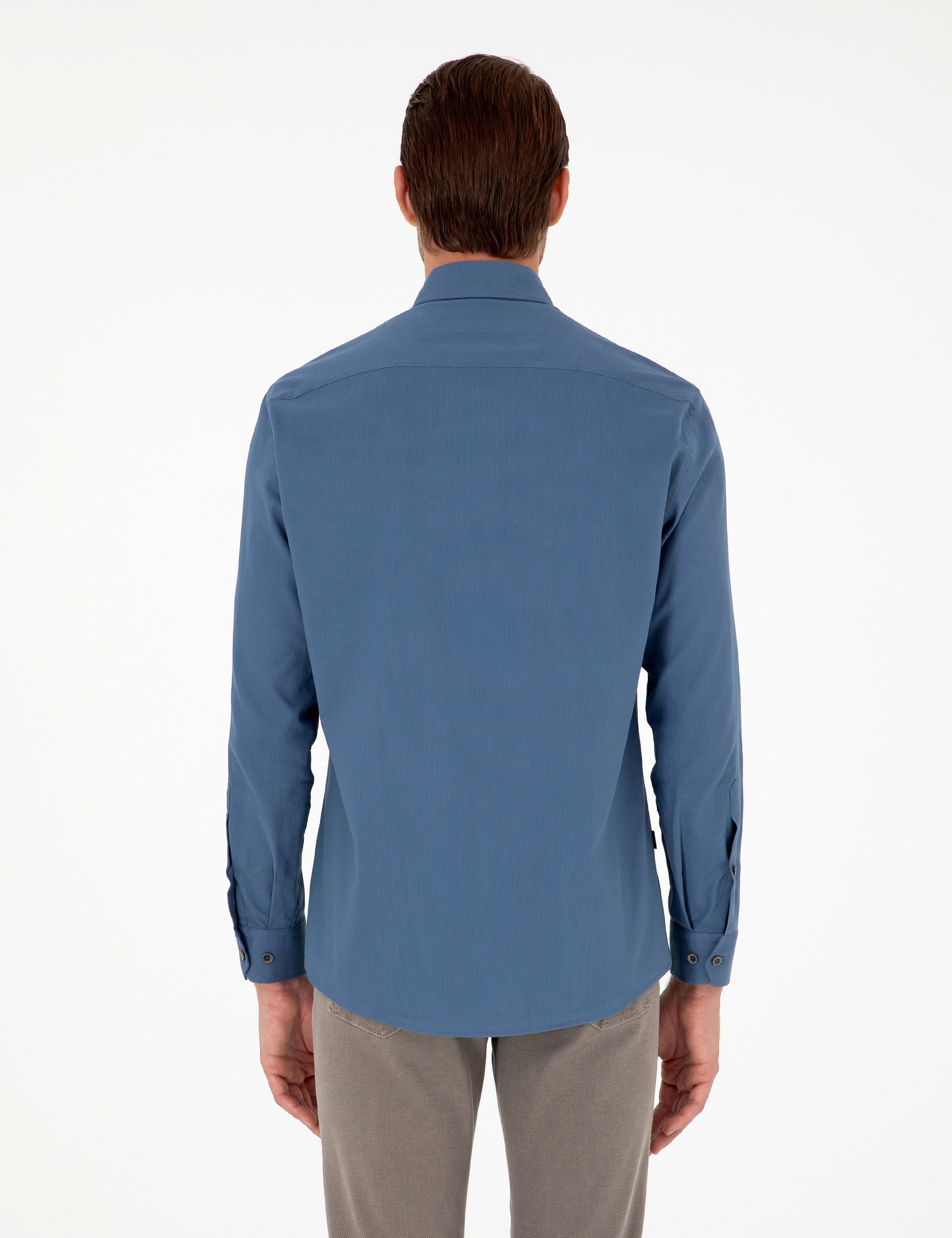 İndigo Regular Fit Uzun Kollu Gömlek - Image 5