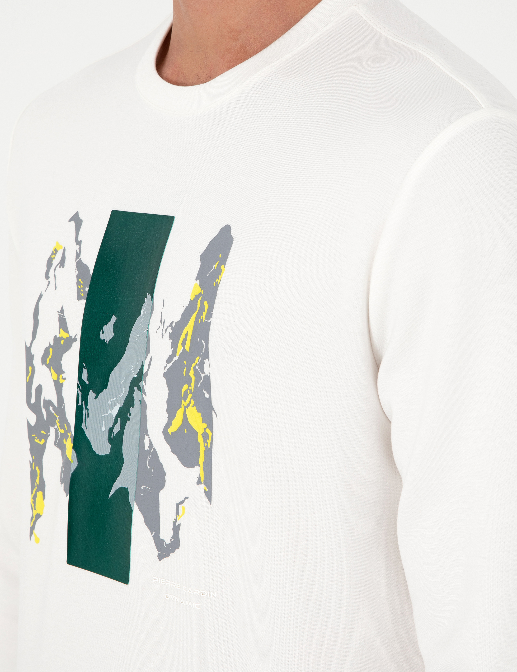 Ekru Regular Fit Bisiklet Yaka Sweatshirt - Image 7
