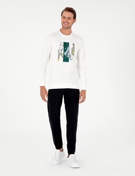 Ekru Regular Fit Bisiklet Yaka Sweatshirt - 50290612025