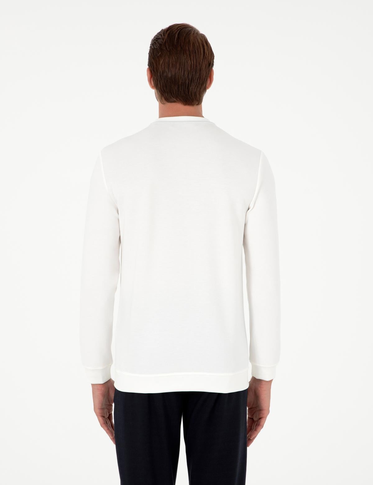 Ekru Regular Fit Bisiklet Yaka Sweatshirt - 50290612025