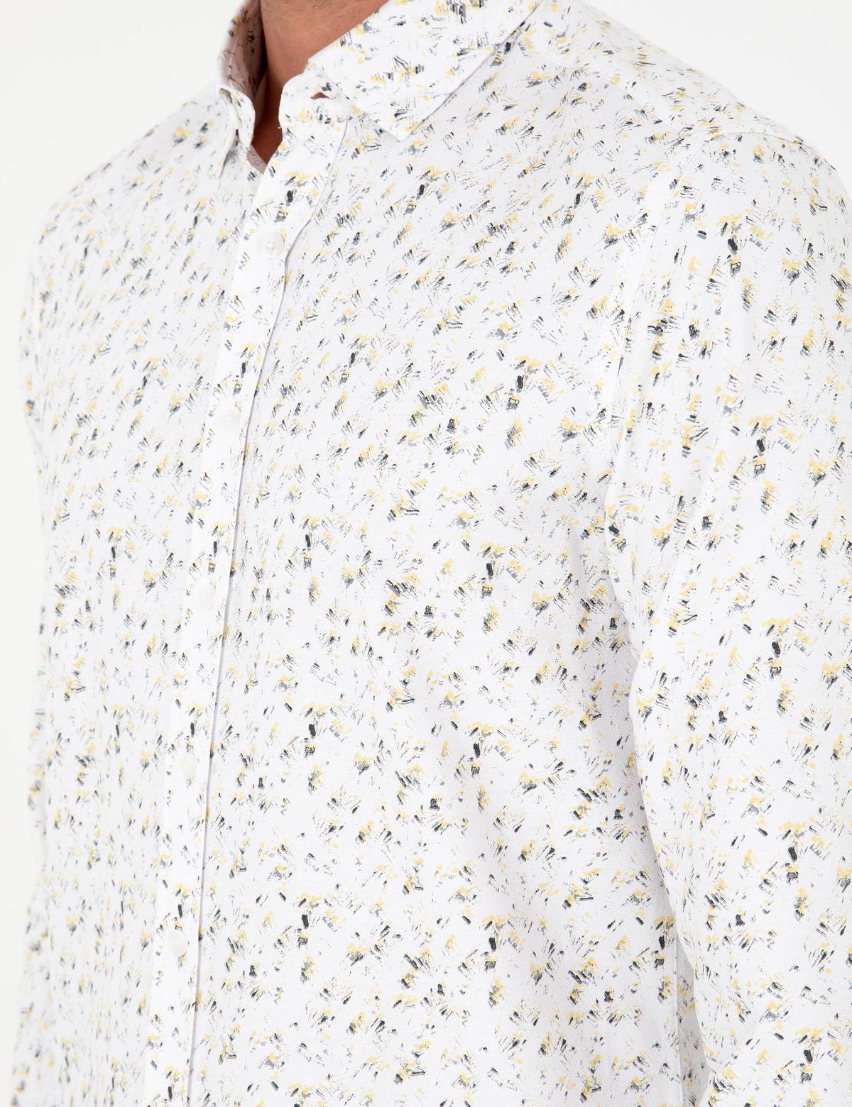 Gri Slim Fit Uzun Kollu Gömlek - 50298182014