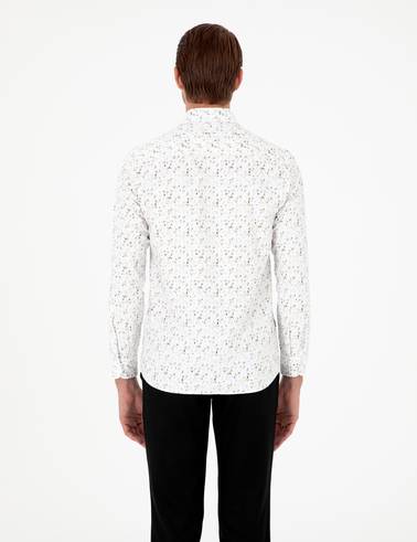 Gri Slim Fit Uzun Kollu Gömlek