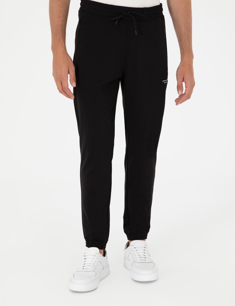 Siyah Slim Fit Eşofman Altı