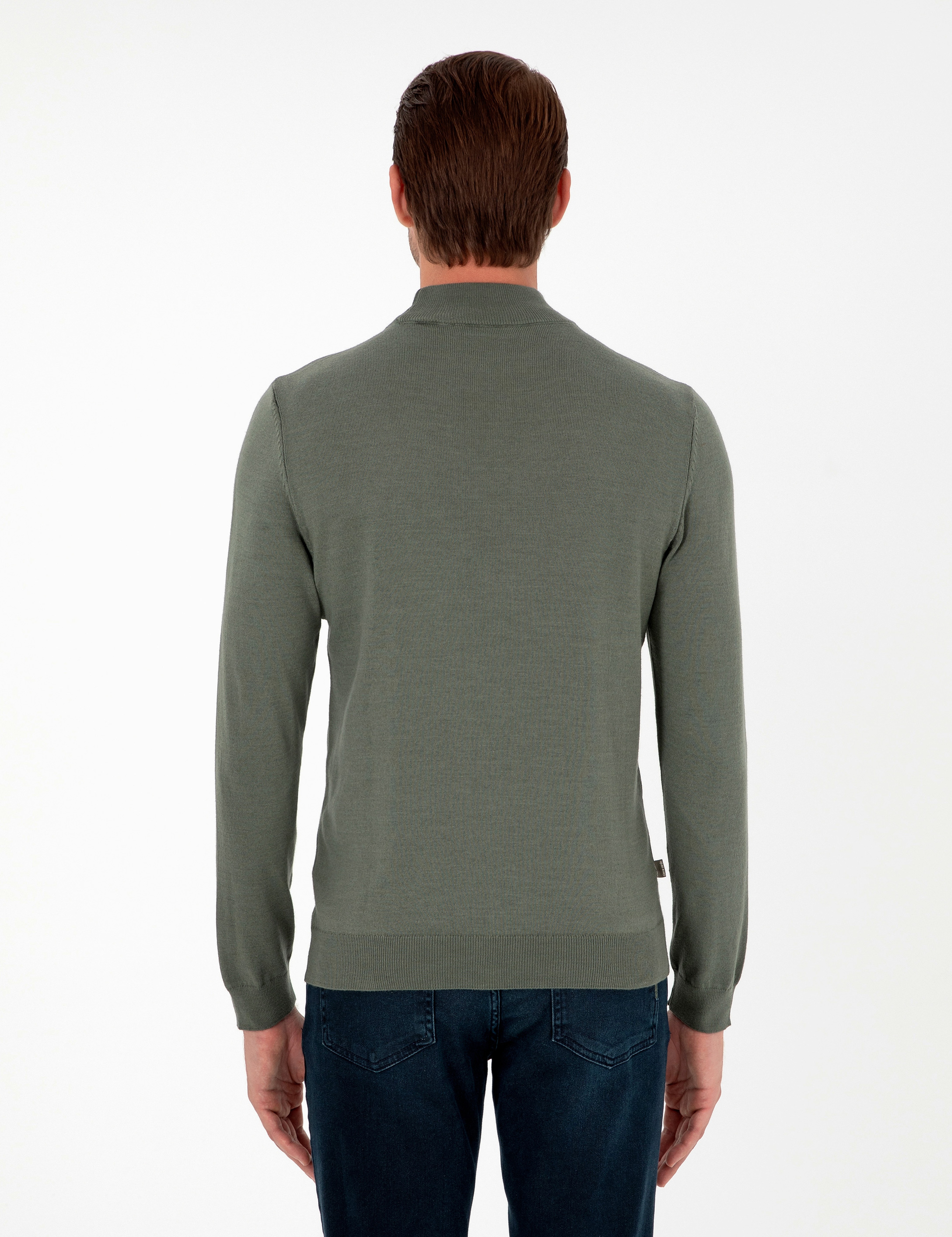 Duman Slim Fit Yarım Balıkçı Yaka Basic Triko Kazak - Image 5