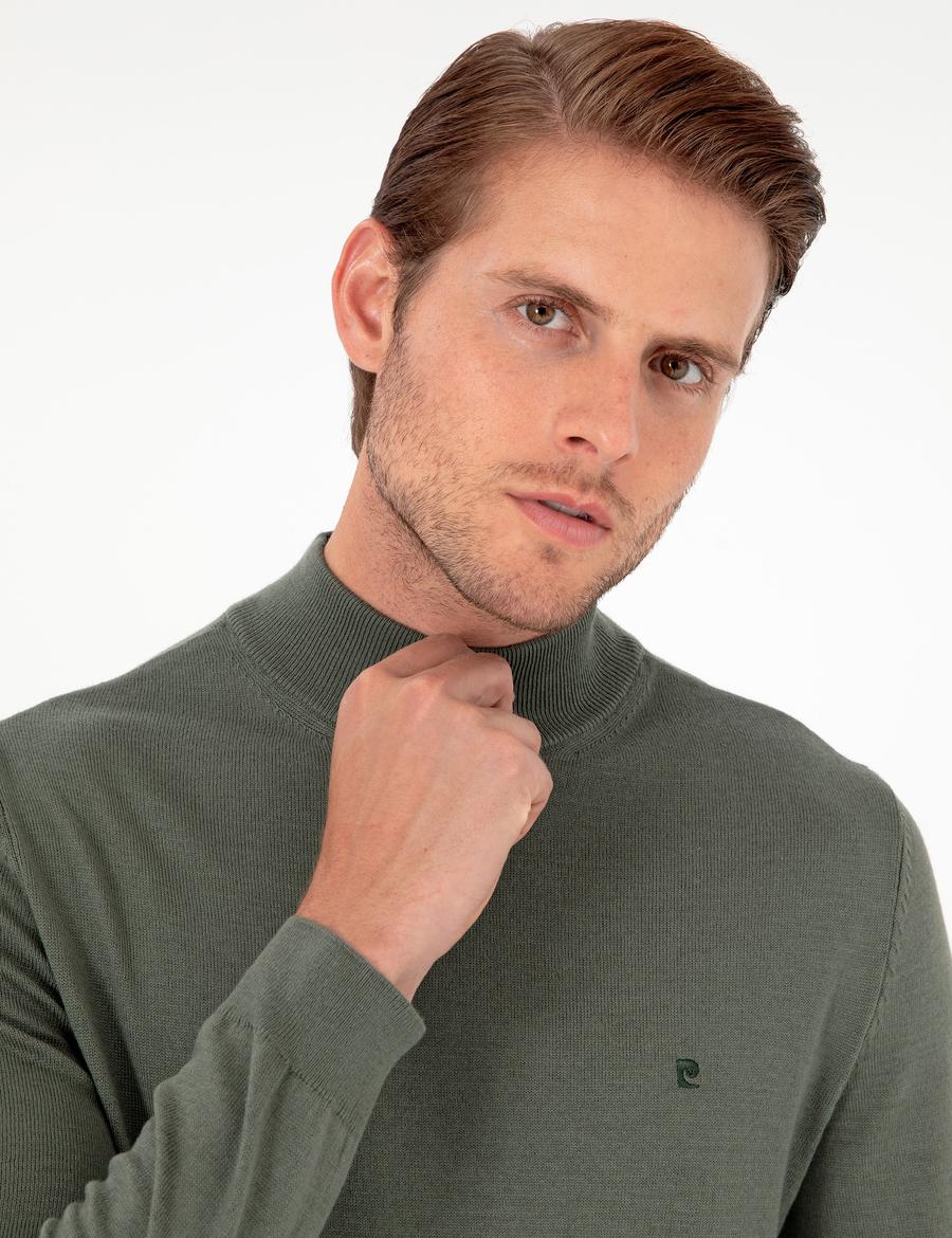 Duman Slim Fit Yarım Balıkçı Yaka Basic Triko Kazak