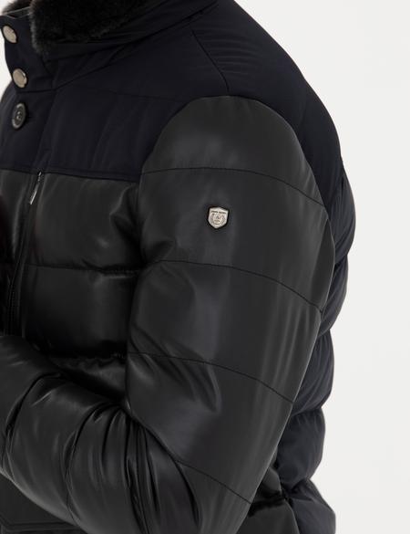 Lacivert Deri Ceket - 50285190008