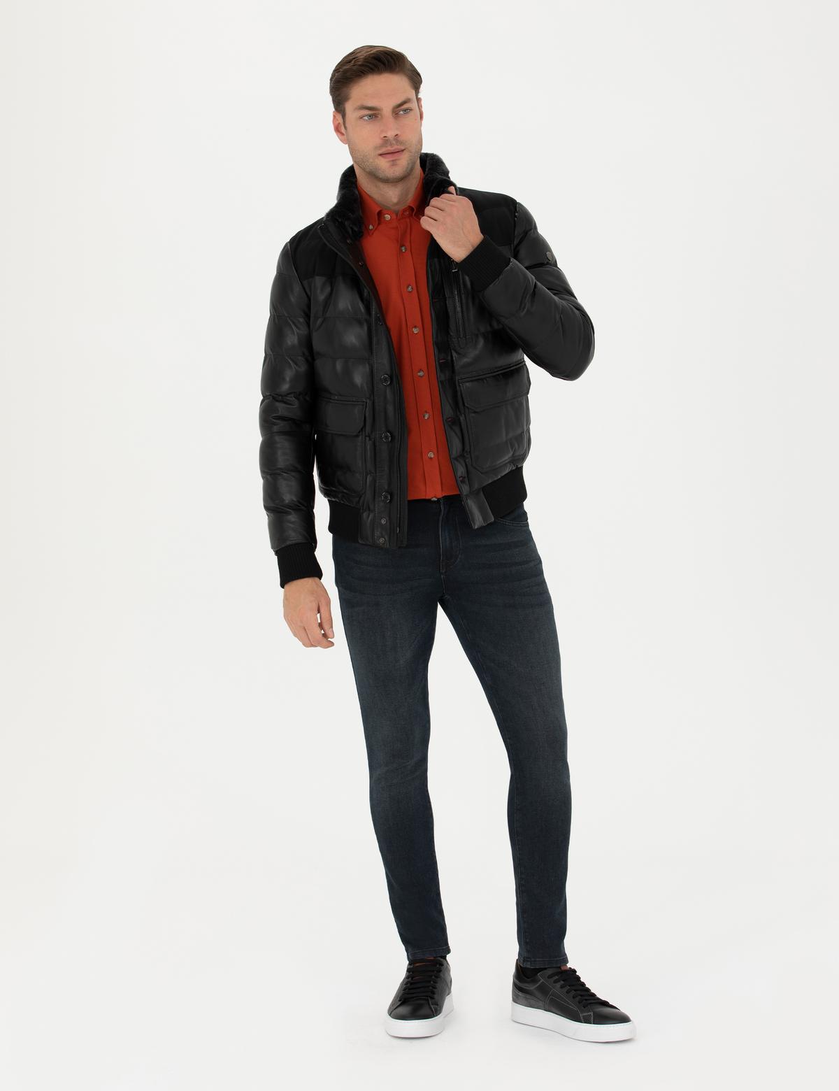 Siyah %100 Deri Mont - 50285190003