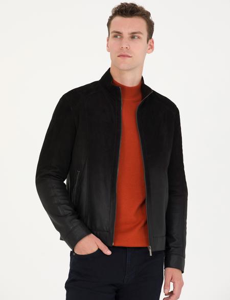 Siyah %100 Deri Ceket - 50285392002