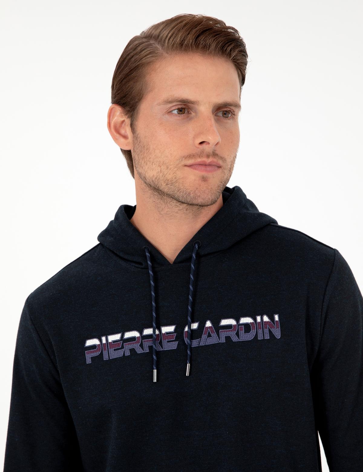 Lacivert Regular Fit Kapüşonlu Sweatshirt - 50290665008