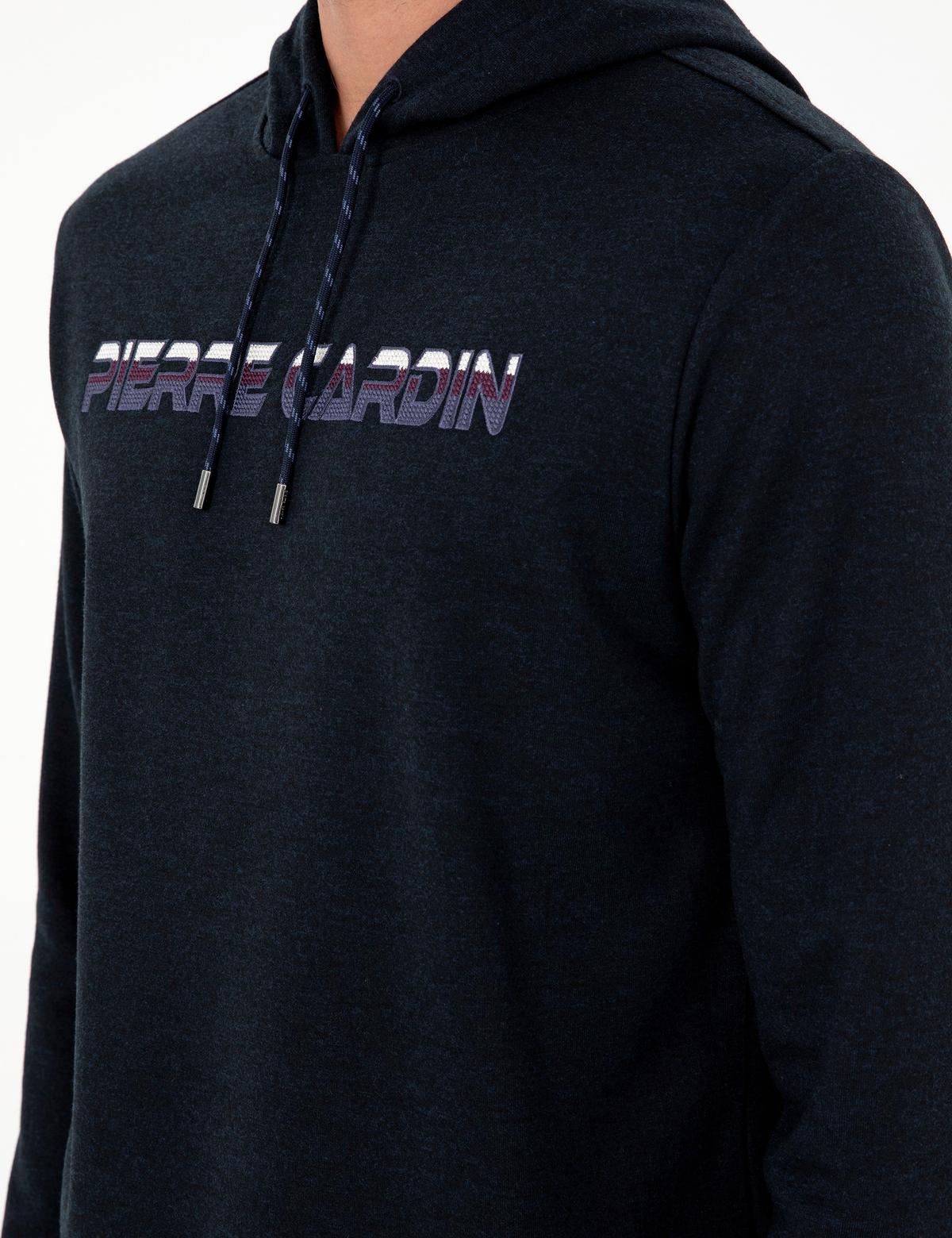 Lacivert Regular Fit Kapüşonlu Sweatshirt - 50290665008