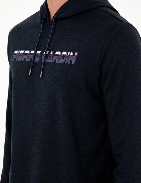 Lacivert Regular Fit Kapüşonlu Sweatshirt - 50290665008