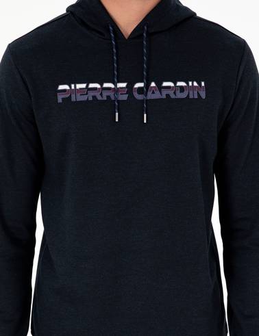 Lacivert Regular Fit Kapüşonlu Sweatshirt