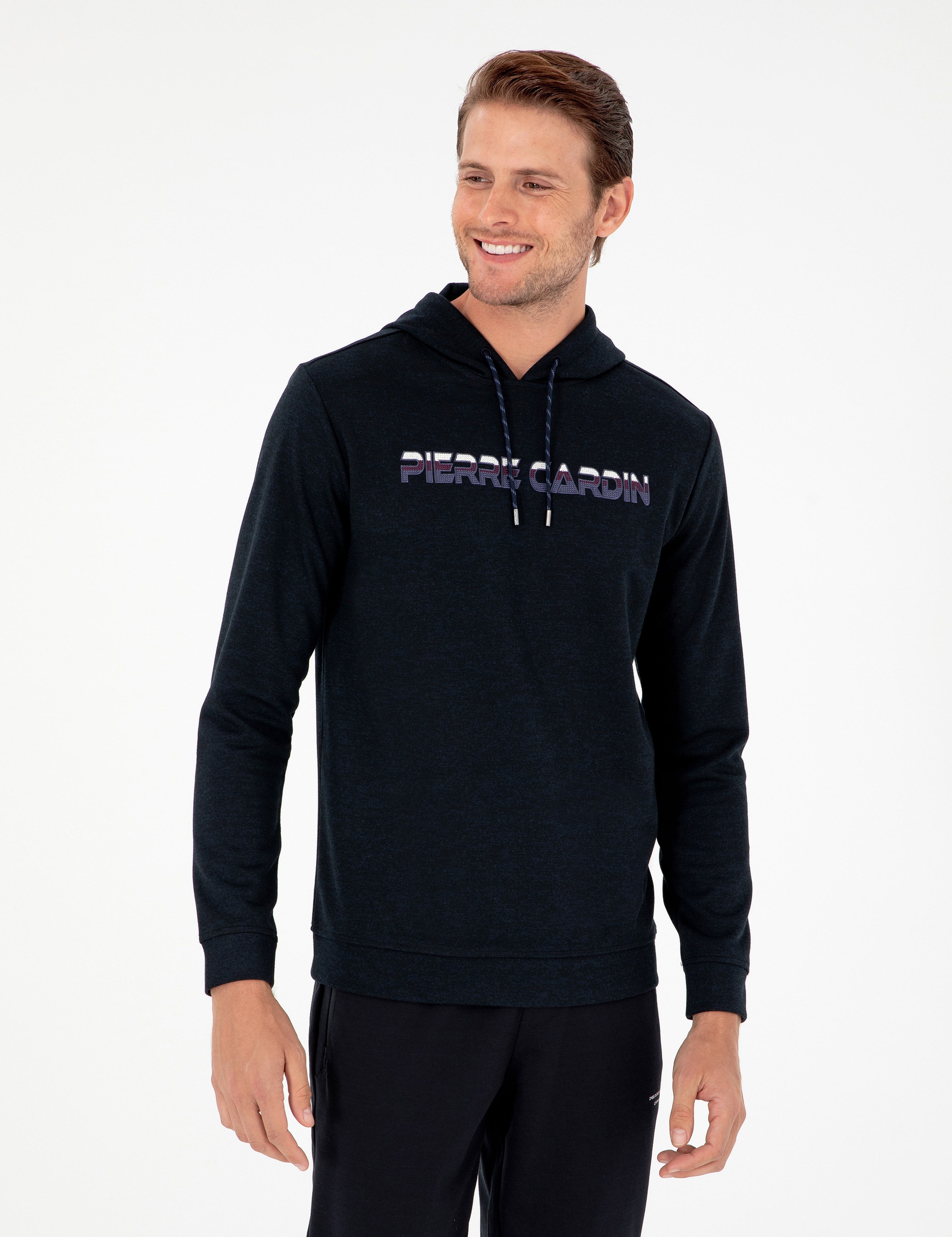 Lacivert Regular Fit Kapüşonlu Sweatshirt - Image 1