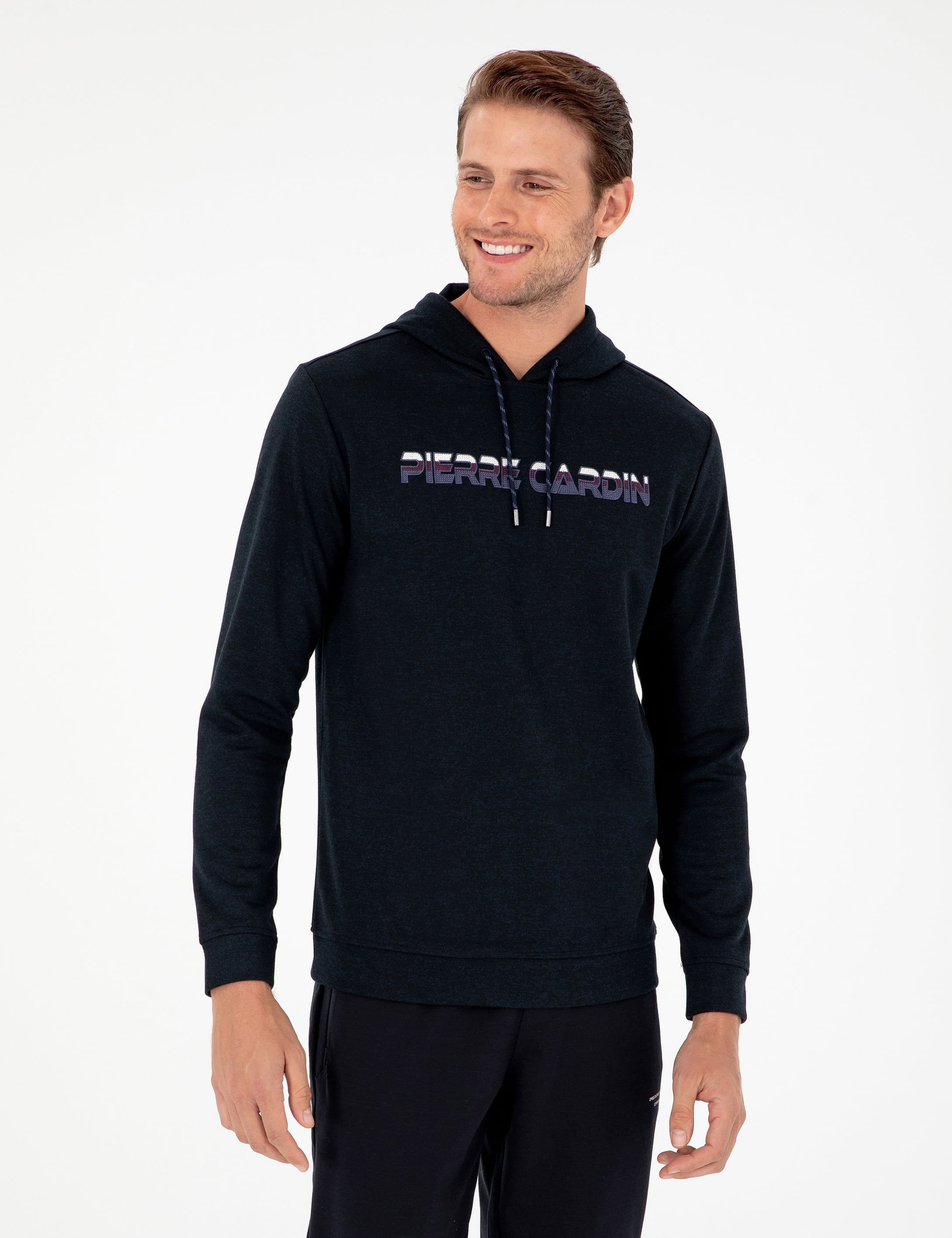 Lacivert Regular Fit Kapüşonlu Sweatshirt