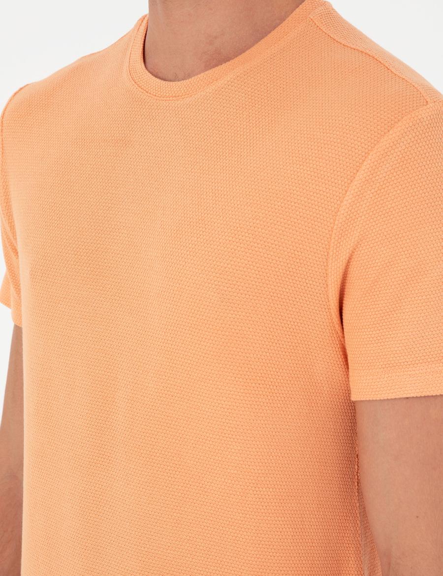 Turuncu Slim Fit Basic Tişört