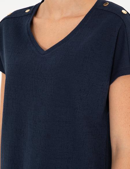 Lacivert Regular Fit Tişört - 50283429019