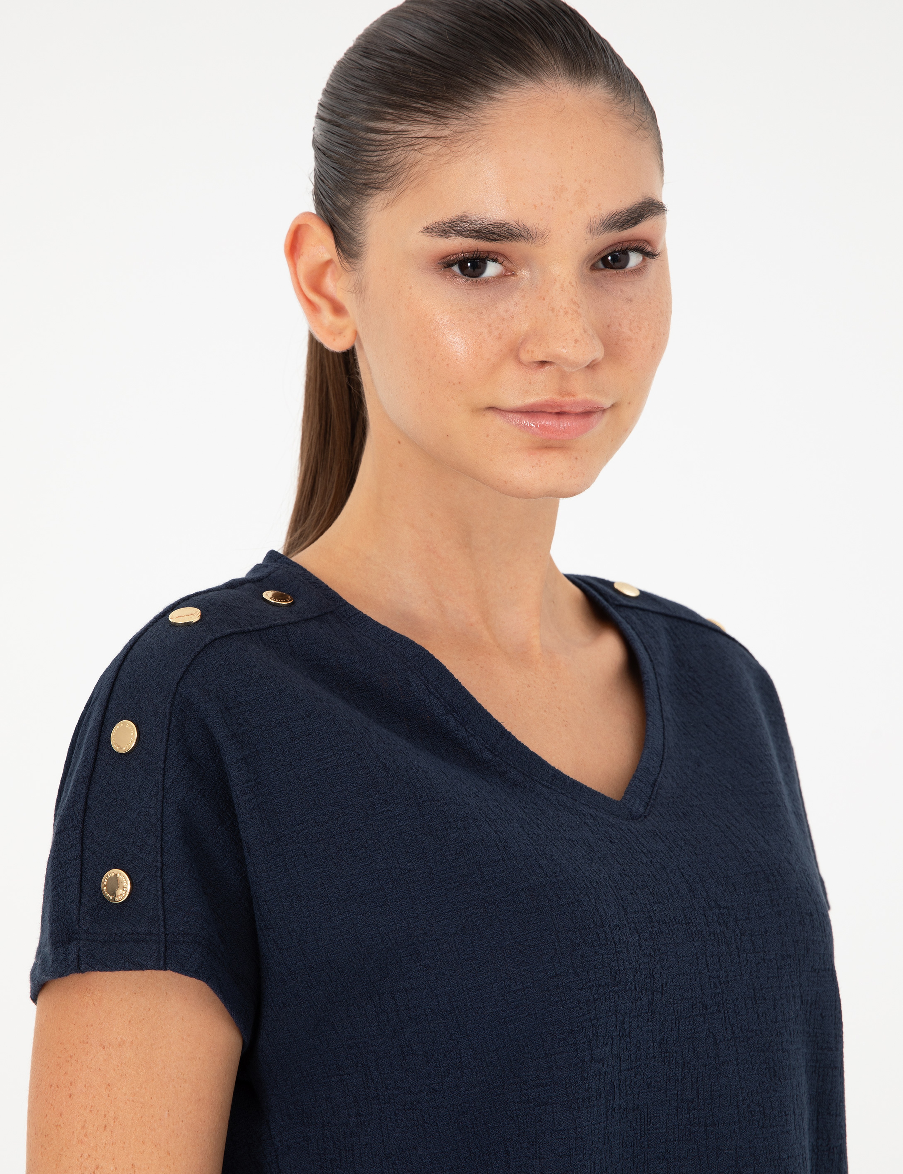 Lacivert Regular Fit Tişört - Image 2